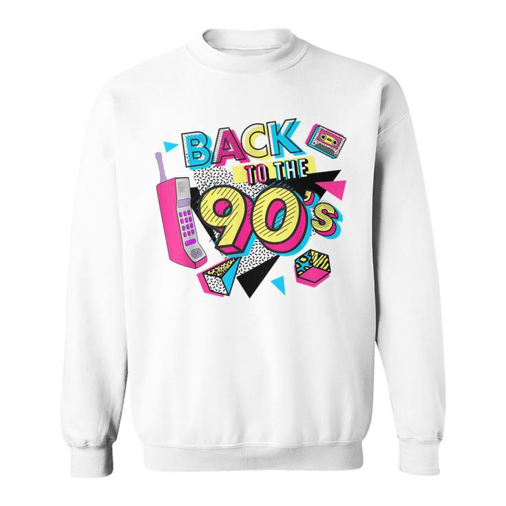 Back To The 90S Outfits Retro Costume Party Cassette Tape  Men Women Sweatshirt Graphic Print Unisex