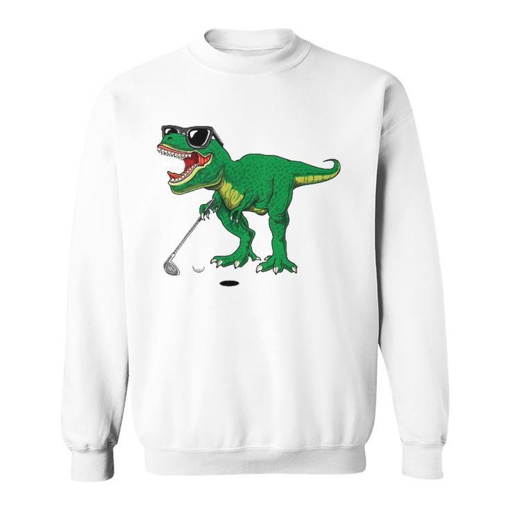 Cuterex Dinosaur Boys Golfing Lover Trex Dino Golf Gifts Sweatshirt