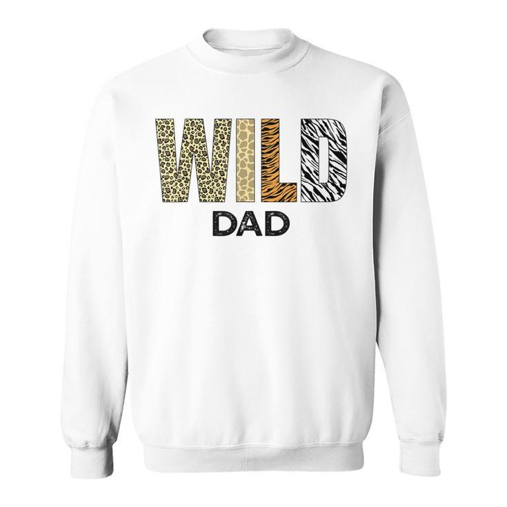 Dad Of The Wild One Zoo Birthday Safari Jungle Animal  Men Women Sweatshirt Graphic Print Unisex