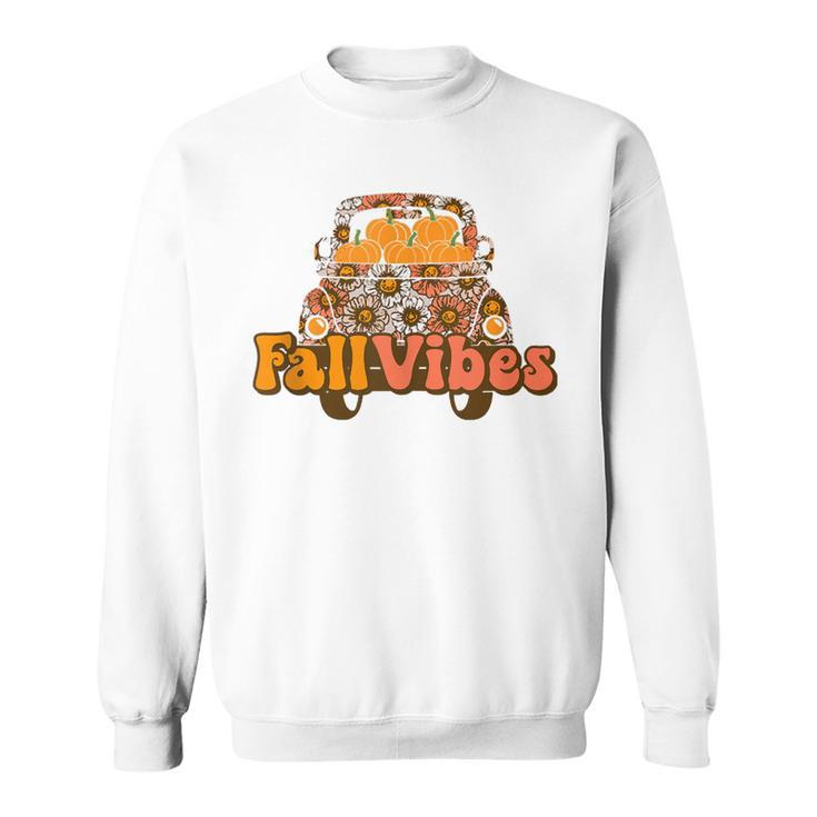 Fall Vibes Truck Thankful Truck Driver For Father Day  Sweatshirt