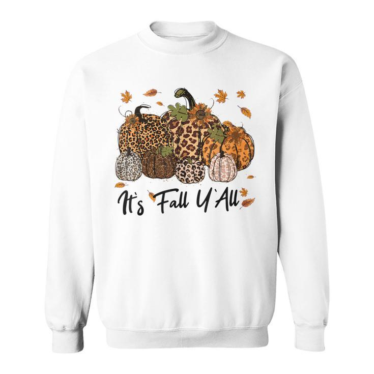 Funny Its Fall Yall Pumpkin For Women Funny Halloween Sweatshirt