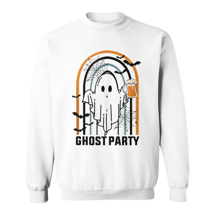 Ghost Party Men Womens Funny Halloween Drinking Beer Party  Sweatshirt