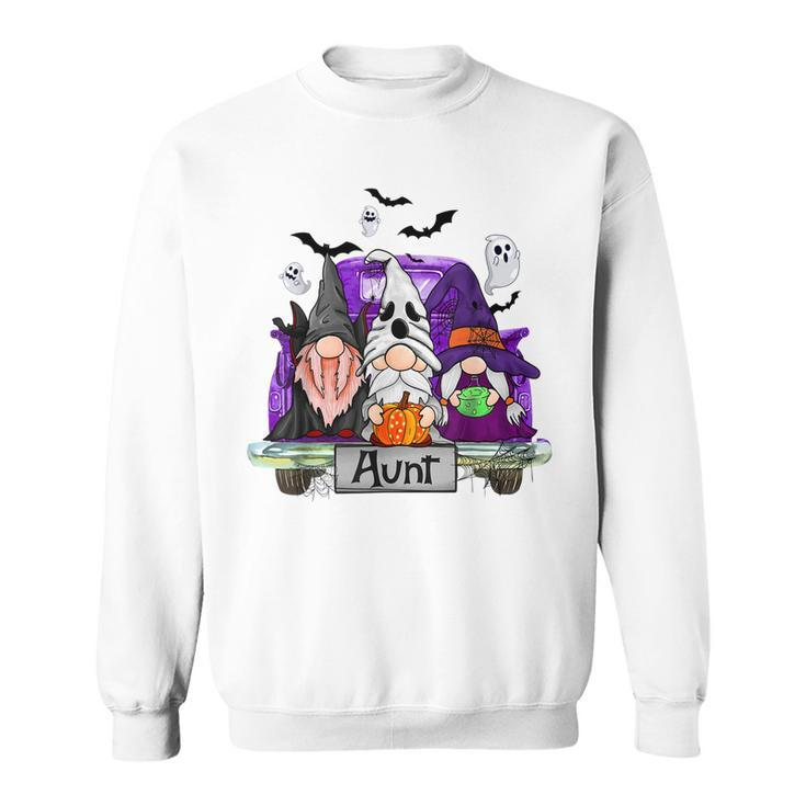 Gnomes Witch Truck Aunt Funny Halloween Costume  Sweatshirt