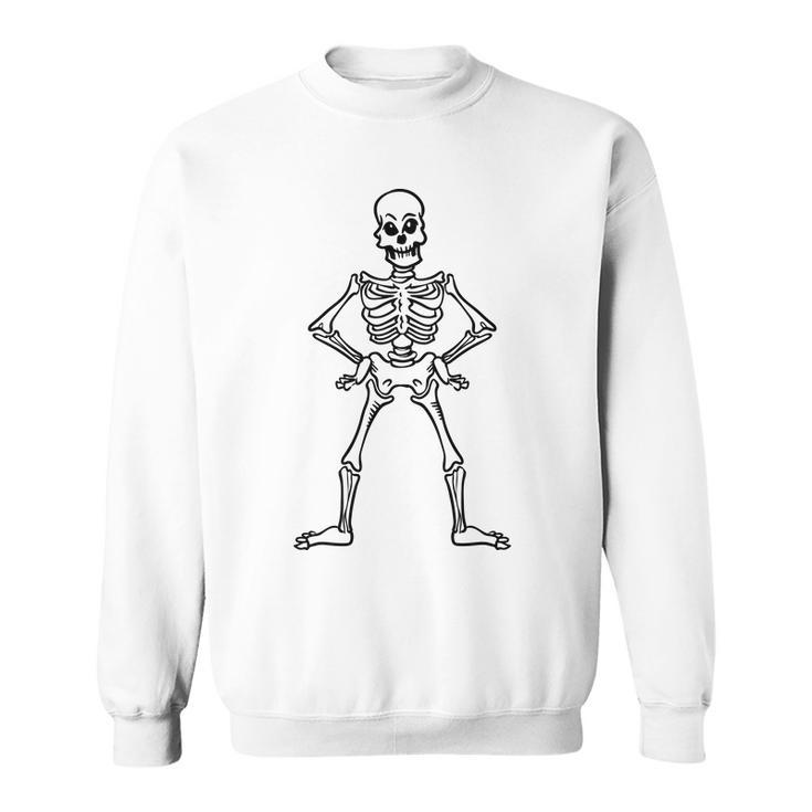 Halloween Funny Skeleton Black Custom For You Men Women Sweatshirt Graphic Print Unisex