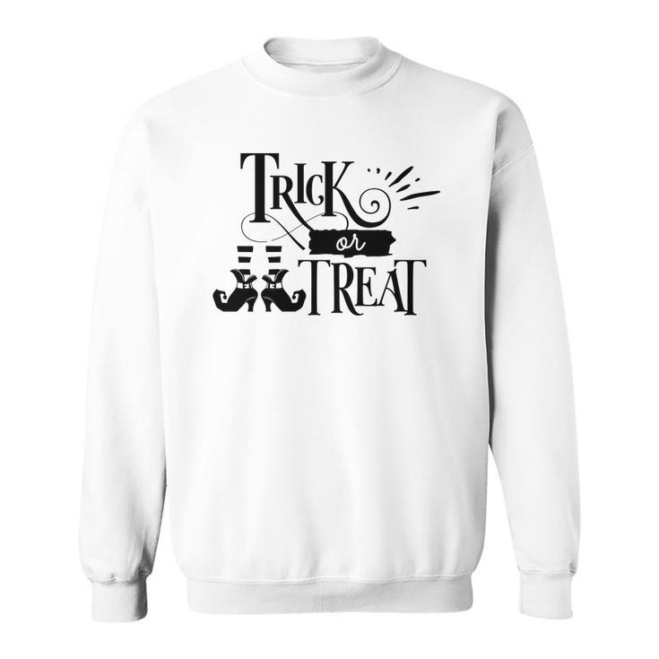 Halloween Trick Or Treat Black Design V2 Men Women Sweatshirt Graphic Print Unisex
