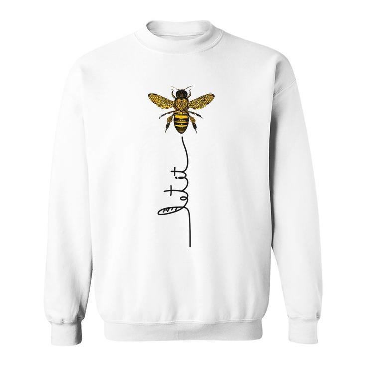 Let It Bee Hand Drawn Sweet Bees Beekeeper Line Art Girl  Sweatshirt