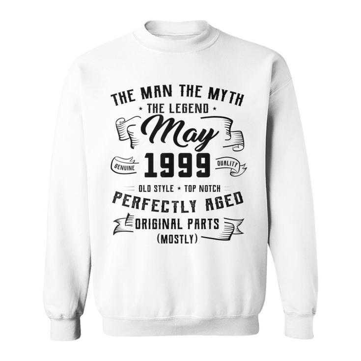Mens Man Myth Legend May 1999 23Rd Birthday Gift 23 Years Old  Men Women Sweatshirt Graphic Print Unisex