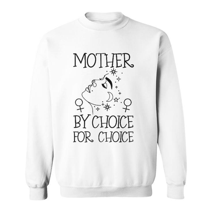 Mother By Choice For Choice Reproductive Rights Abstract Face Stars And Moon Sweatshirt