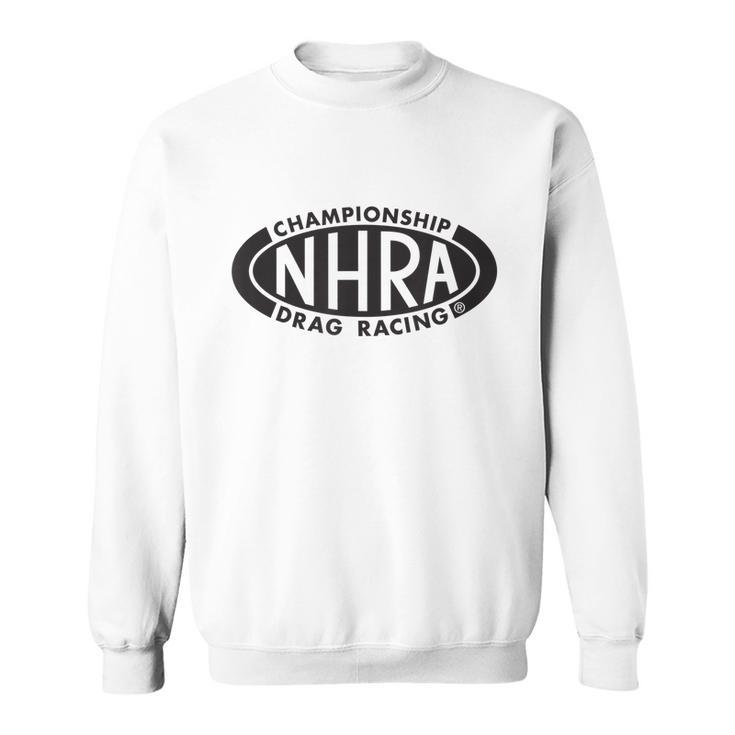 Nhra Championship Drag Racing Black Oval Logo Sweatshirt