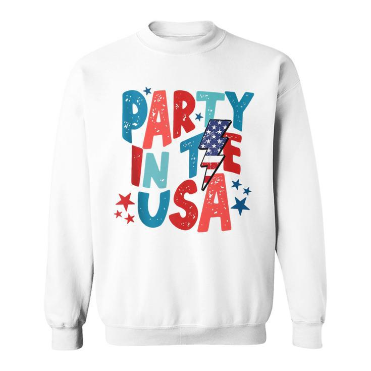 Party In The Usa Funny 4Th Of July American Flag  Sweatshirt