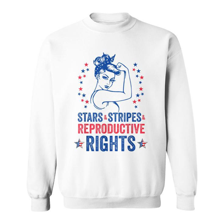 Patriotic 4Th Of July  Stars Stripes Reproductive Right  Sweatshirt