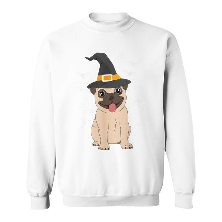 Pug Witch Halloween Dog Puppy Outfit Costume Trick Or Treat  Sweatshirt
