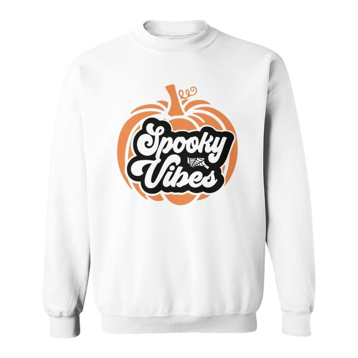 Pumpkin Thick Thights And Spooky Vibes Halloween Sweatshirt
