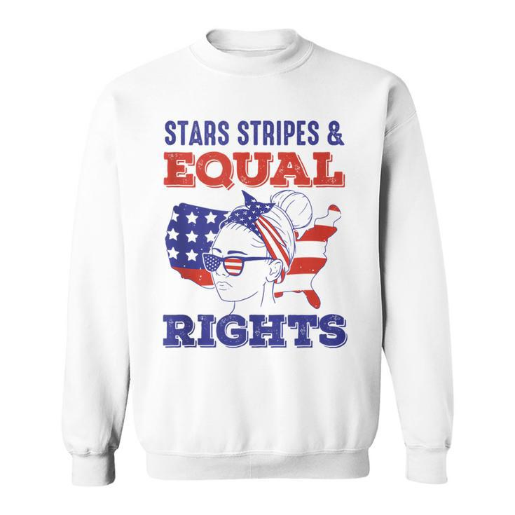 Retro Pro Choice Feminist Stars Stripes Equal Rights  Sweatshirt