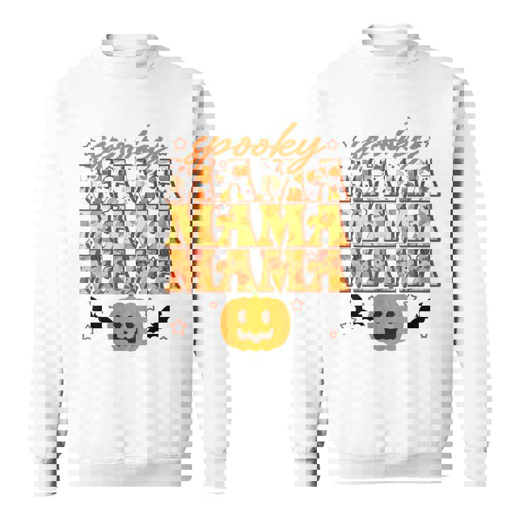 Spooky Mama Spooky Season Funny Halloween Mom Mommy Gifts  Sweatshirt