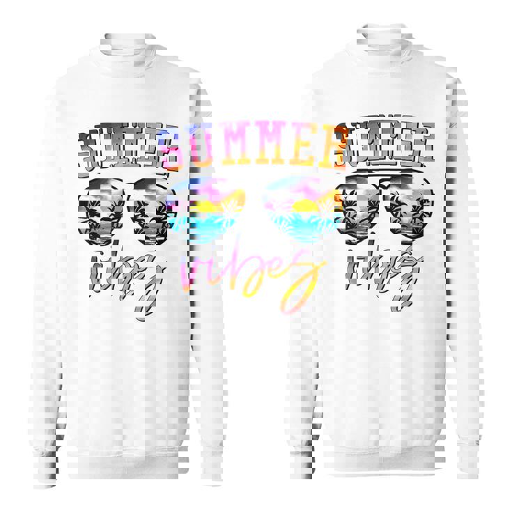 Summer Vibes Tropical Beach Family Friends Trip Vacay Squad Men Women Sweatshirt Graphic Print Unisex