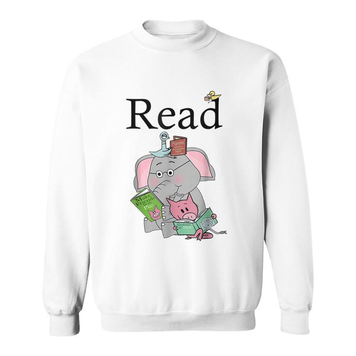 Teacher Library Read Book Club Piggie Elephant Pigeons Funny Tshirt Sweatshirt