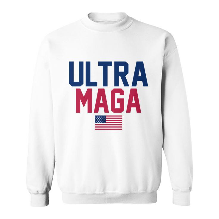 Ultra Maga Shirt Funny Anti Biden American Flag Pro Trump Trendy Tshirt Sweatshirt