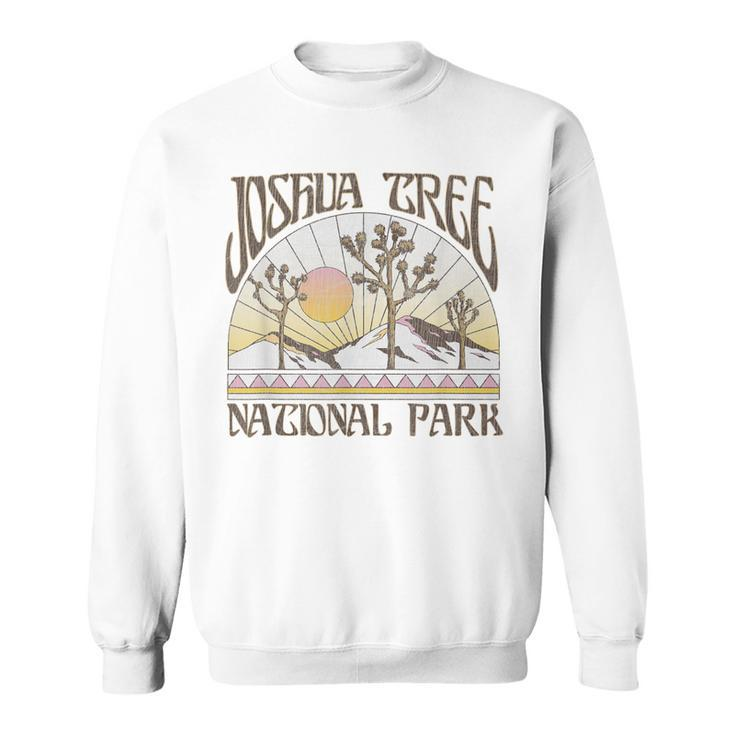 Vintage Joshua Tree National Park Retro Outdoor Camping Hike  Sweatshirt