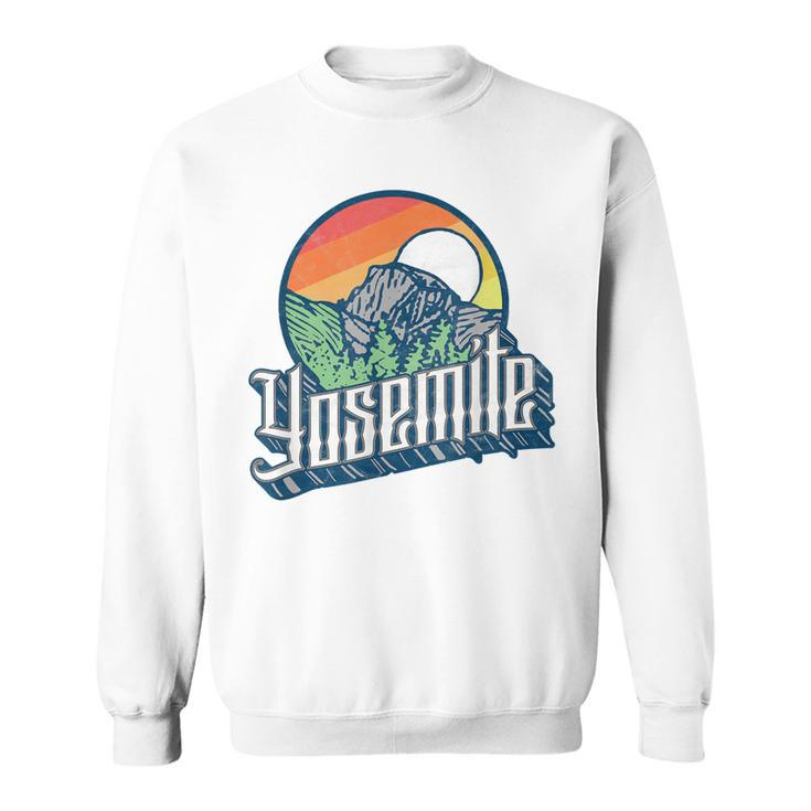 Vintage Yosemite National Park Half Dome Retro Graphic  Sweatshirt