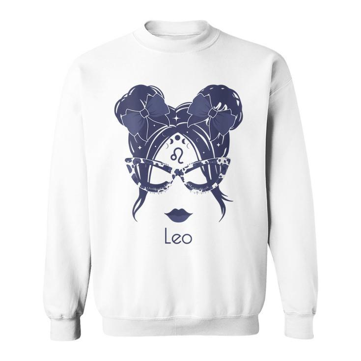 Womens Leo Girl Zodiac Birthday Sweatshirt