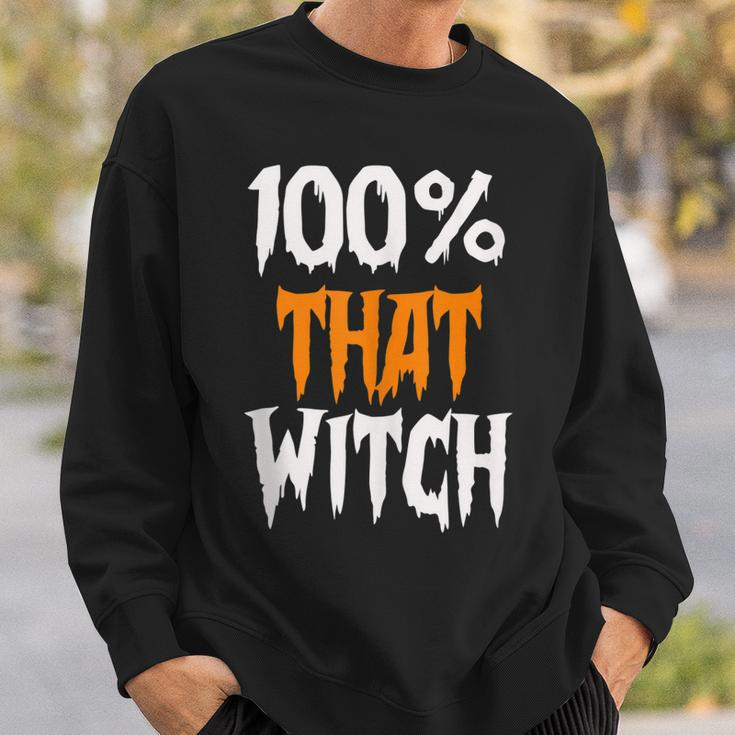 100 That Witch Funny Halloween - Witch Music Lyrics Sweatshirt Gifts for Him