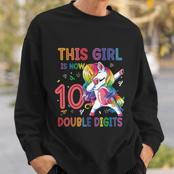 10Th Birthday Gift Girls This Girl Is Now 10 Double Digits Funny Gift Sweatshirt Gifts for Him