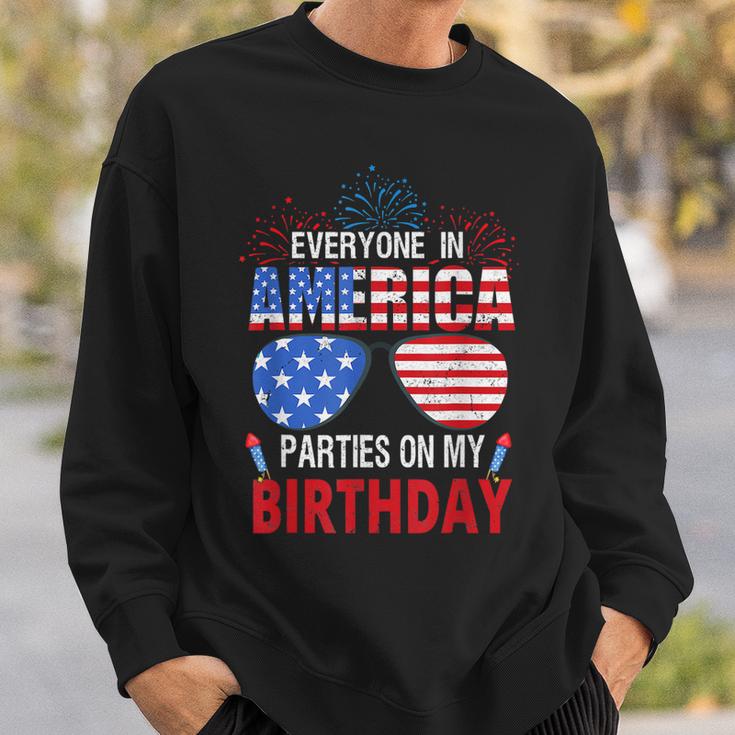 4Th Of July Birthday Gifts Funny Bday Born On 4Th Of July  Sweatshirt