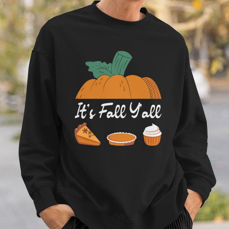 Pumkin Spice Its Fall Yall Pumpkin Pies Men Women Sweatshirt Graphic Print Unisex