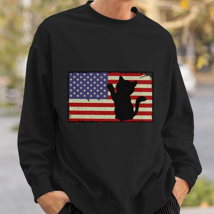 4Th Of July Cat Meowica Cat Lover Sweatshirt Gifts for Him