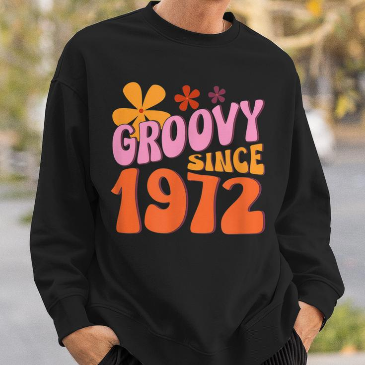 50Th Birthday Groovy Since 1972 Sweatshirt Gifts for Him