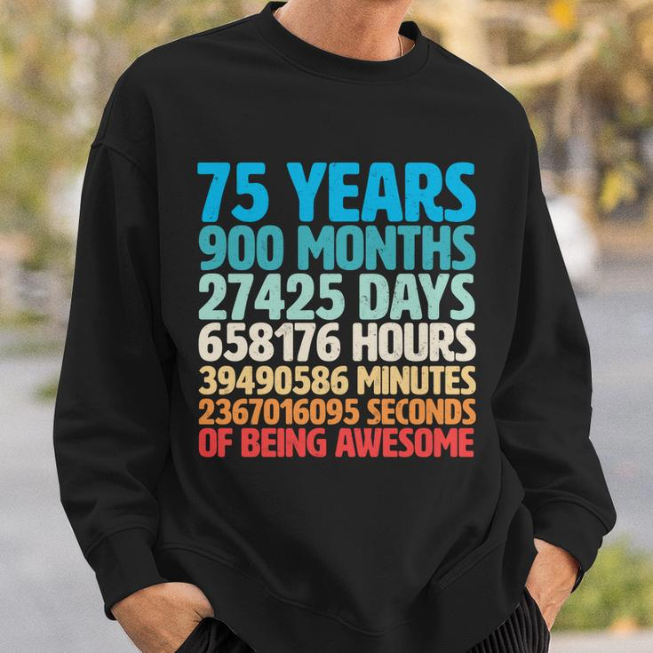 75 Years Of Being Awesome Birthday Time Breakdown Tshirt Sweatshirt Gifts for Him