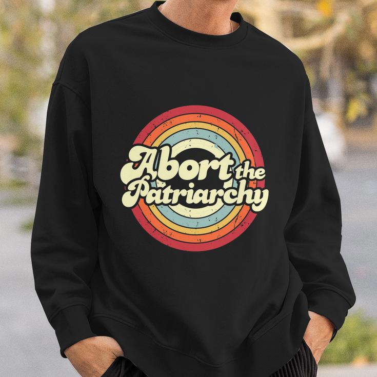 Abort The Patriarchy Rainbow Vintage Feminist Womens Right Sweatshirt Gifts for Him