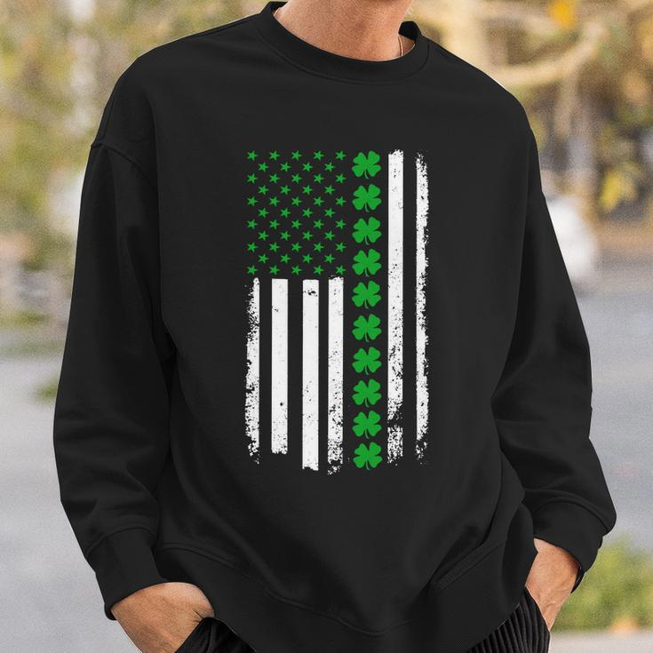 American Irish Clover Flag St Patricks Day Sweatshirt Gifts for Him