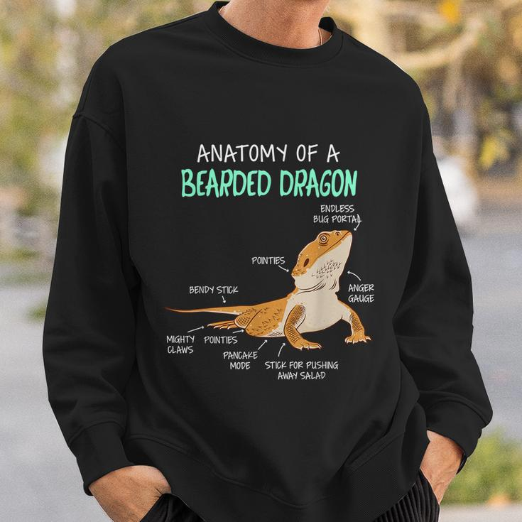 Anatomy Of A Bearded Dragon Bearded Dragon Lizard Pogona Reptile Sweatshirt Gifts for Him