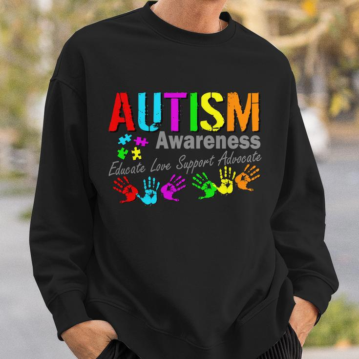 Autism Awareness Educate Love Support Advocate Sweatshirt Gifts for Him
