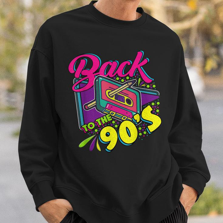 Back To The 90S 90S Disco Radio And Techno Era Vintage Retro Men Women Sweatshirt Graphic Print Unisex Gifts for Him