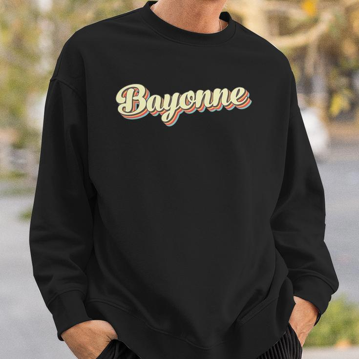 Bayonneretro Art Baseball Font Vintage Sweatshirt Gifts for Him
