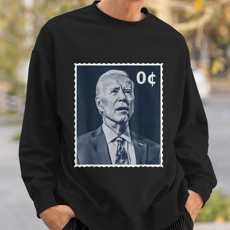 Biden Zero Cents Stamp 0 President Joe Biden Sweatshirt Gifts for Him