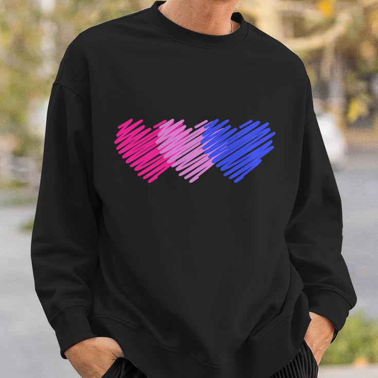 Bisexual Flag Hearts Love Lgbt Bi Pride Sweatshirt Gifts for Him