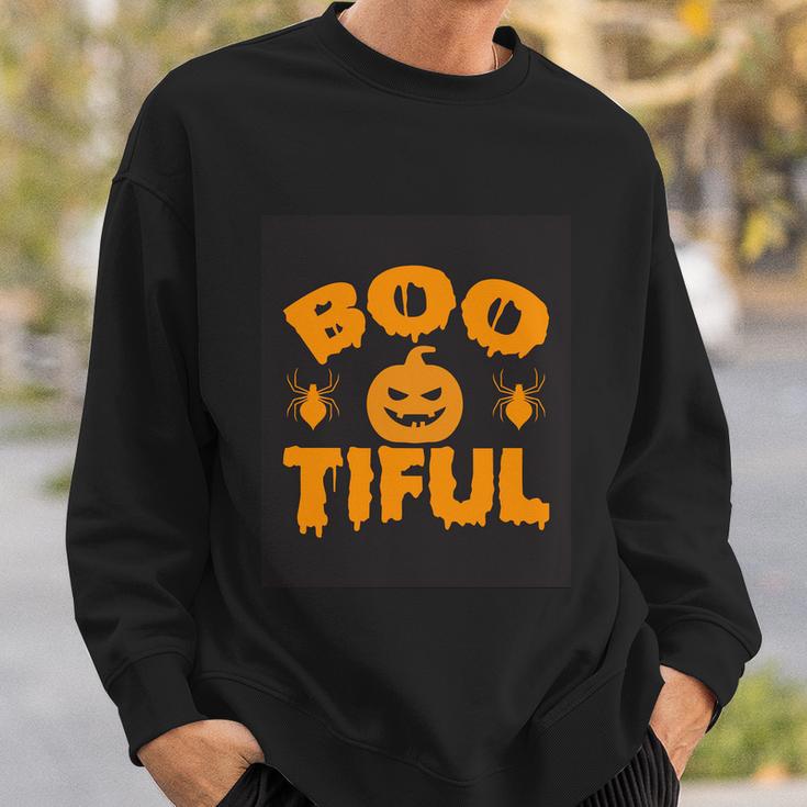 Boo Tiful Pumpkin Halloween Quote Sweatshirt Gifts for Him