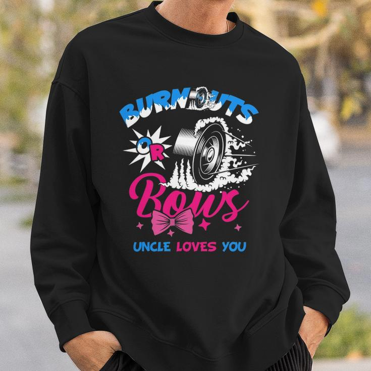 Burnouts Or Bows Gender Reveal Baby Party Announce Uncle Sweatshirt Gifts for Him