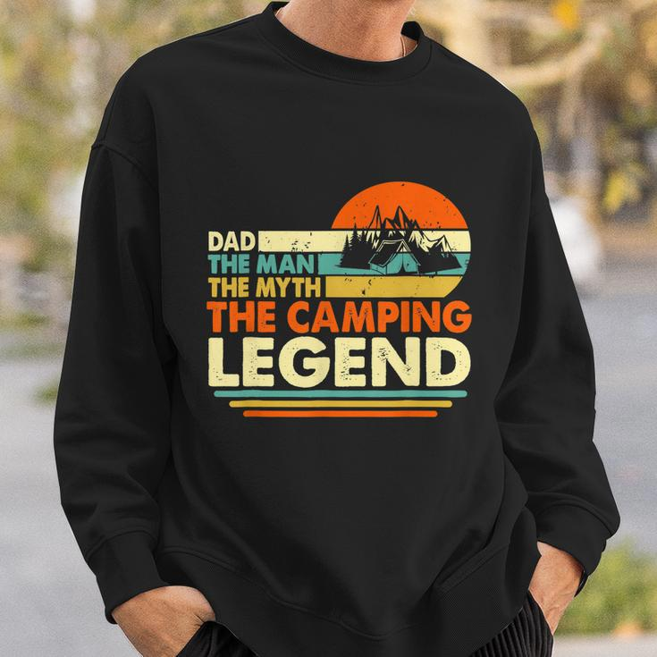 Camper Funny Camping Dad Man Myth Legend Father Vintage Sweatshirt Gifts for Him