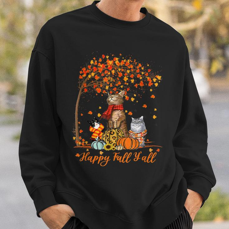 Cat It’S Fall Y’All Pumpkin Autumn Halloween Cat Fall Autumn Sweatshirt Gifts for Him