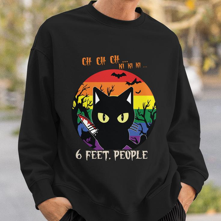 Cat Lgbt 6 Feet People Funny Halloween Kitten Gifts Sweatshirt Gifts for Him