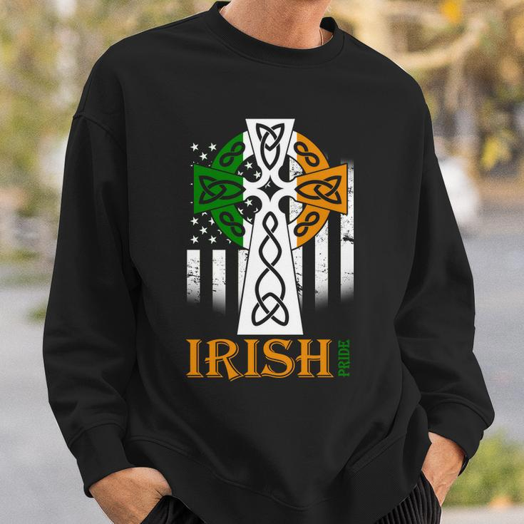 Celtic Cross Irish American Pride Sweatshirt Gifts for Him