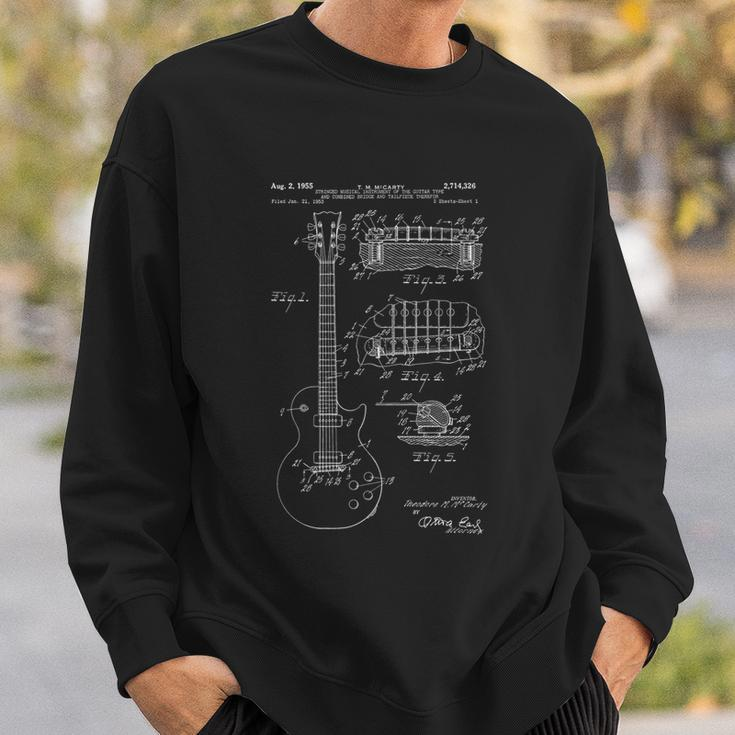 Classic Vintage Patent Print 1955 Rock Guitar Cool Gift Sweatshirt Gifts for Him