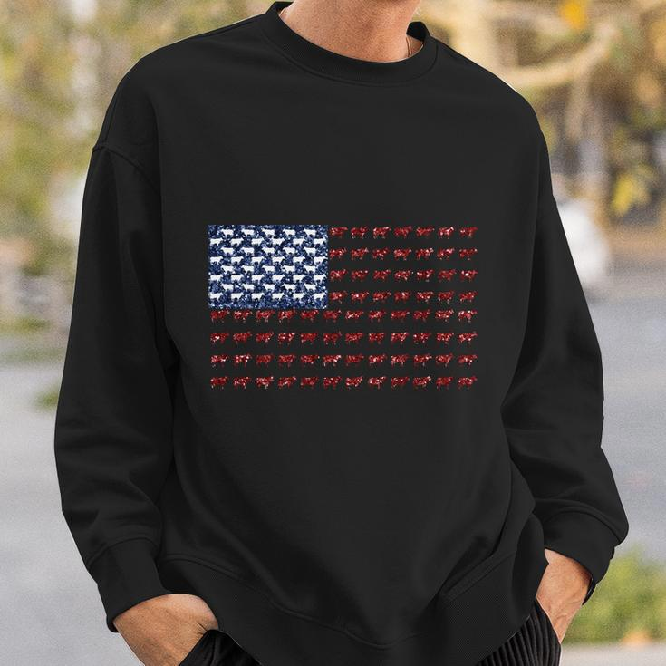 Cow American Flag Us 4Th Of July Farm Sweatshirt Gifts for Him