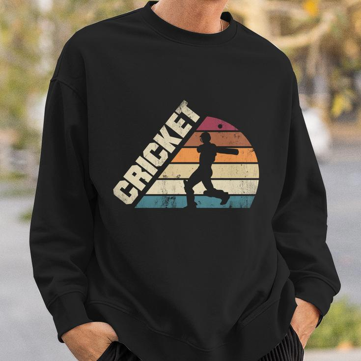 Cricket Sport Game Cricket Player Silhouette Cool Gift Sweatshirt Gifts for Him