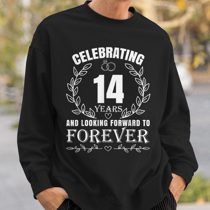 Cute 14Th Wedding Anniversary For Couples Married 14 Year Sweatshirt Gifts for Him